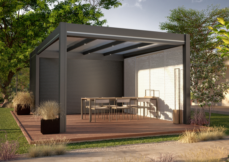 Installation garden room en aluminium sur mesure dans le Rhône